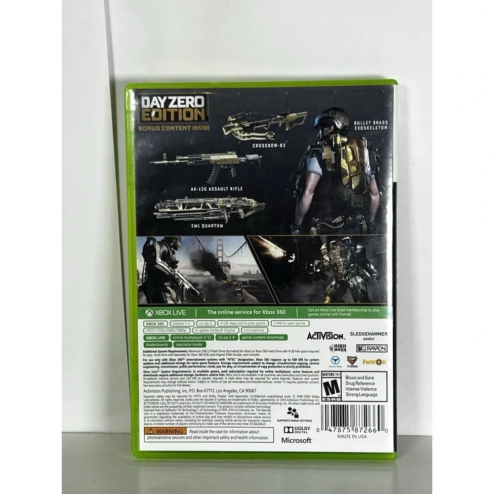 Call of Duty: Advanced Warfare Day Zero‎ Xbox 360 – CIB – Tested & Working